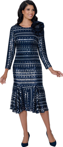 Dresses by Nubiano 100621 navy blue dress