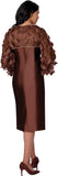 Dresses by Nubiano 100641 brown circle dress