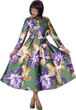 Dresses by Nubiano 101121 olive green maxi dress