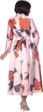 Dresses by Nubiano 101151 pink floral maxi dress