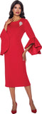 Dresses by Nubiano 12081 red scuba dress