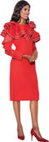 Dresses by Nubiano 12121 red scuba dress