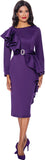 Dresses by Nubiano 12131 purple scuba dress