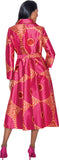 Dresses by Nubiano 12321 orange african print dress