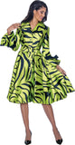Dresses by Nubiano 1771 lime green dress