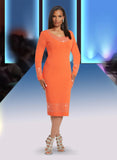 Donna Vinci Knit 13382 orange dress