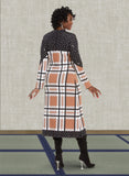 Donna Vinci Knit 13396 coffee dress