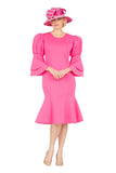 Giovanna 2402 fuchsia pink scuba dress