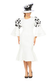 Giovanna 2402 white scuba dress