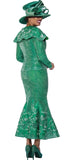 Divine Queen 2073 Emerald Skirt suit