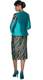 Divine Queen 2193 jacquard skirt suit
