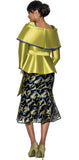 Divine Queen 2292 portrait collar skirt suit