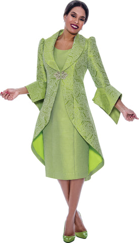 Divine Queen 2312 lime green jacket dress