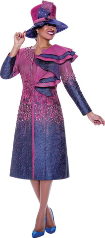 Divine Queen 2332 purple jacket Dress