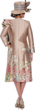 Divine Queen 2382 blush pink floral print jacket dress