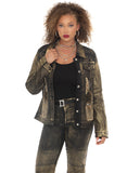 DV Jeans 8521 gold studded denim jacket