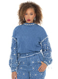 DV Jeans 8522 blue denim top