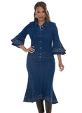 DV Jeans 8523 dark denim Skirt set