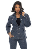 DV Jeans 8525 rhinestone embellished denim jacket