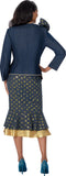 Devine Sport 800372 navy blue denim skirt set
