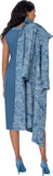 Devine Sport 800392 blue denim jacket dress