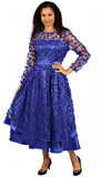 Diana 8467 royal blue lace dress
