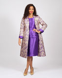 Diana 8610 purple jacket dress