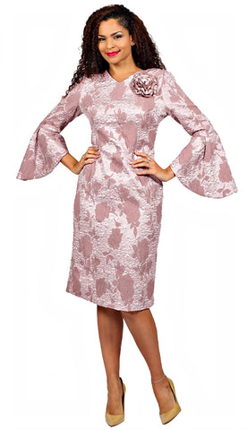 Diana 8632 rose gold bell sleeve dress
