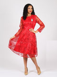 Diana 8639 red sequin dress