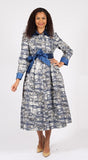 Diana 8649 navy blue maxi dress