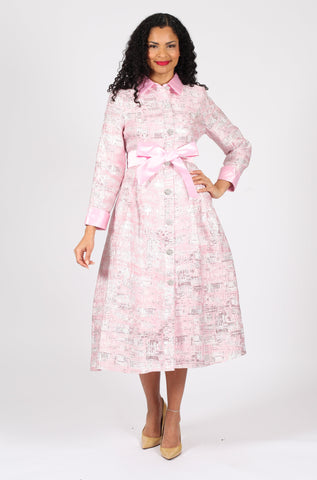Diana 8649 pink maxi dress