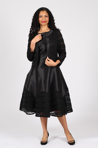 Diana 8686 black jacket dress