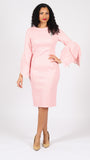 Ella Belle 8694 pink petal sleeve dress