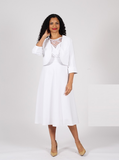 Ella Belle 8695 white jacket dress