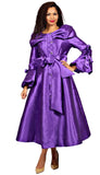Diana 8707 purple bell sleeve maxi dress