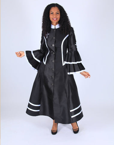 Diana 8708 Black clergy robe