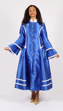 Diana 8708 women's royal blue clergy robe