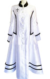 Diana 8708 women's white clergy robe