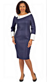 Diana 8721 navy blue dress