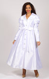 Diana 8743 white puff sleeve maxi dress