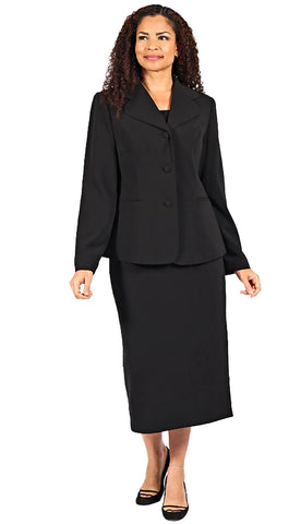 Diana 8748 black skirt suit