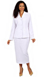 Diana 8748 white skirt suit