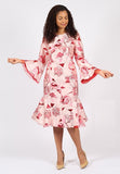 Diana 8752 pink dress