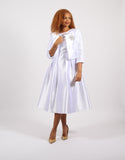Diana 8966 white lace sleeve jacket dress
