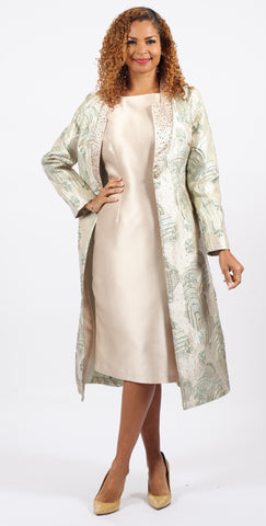 Diana 9065 pink brocade jacket dress