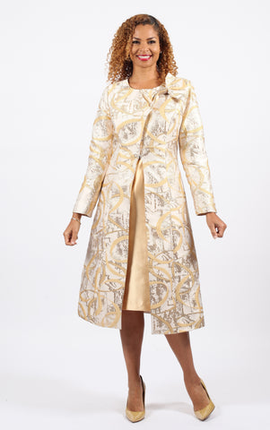 Diana 9074 champagne jacket dress