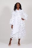 Diana 9091 white lace midi dress