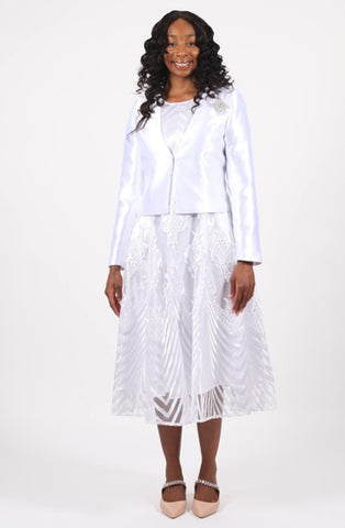 Diana 9105 white jacket dress