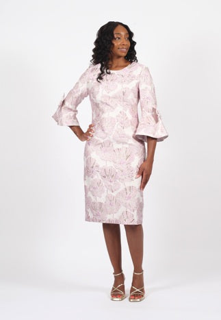 Diana 9106 lavender brocade dress