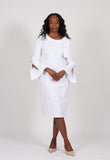 Diana 9114 white brocade dress